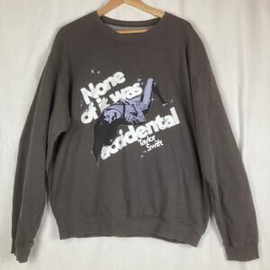 Taylor Swift Midnights Sweatshirt Womens L Gray None of it was Accidental Lyric